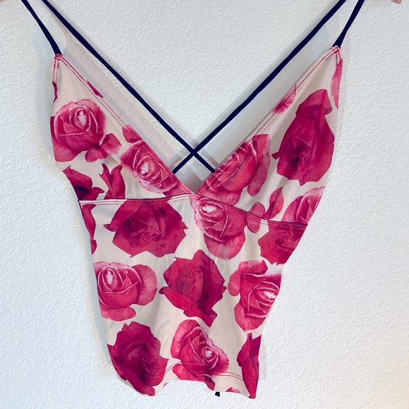 Vintage TRIPP NYC Rose Halter Tank: size S - Picture 3 of 10